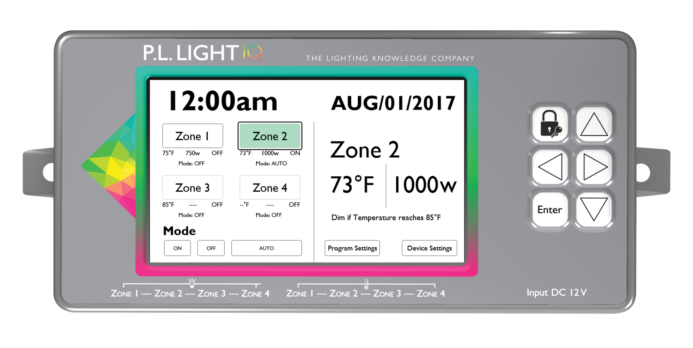 P.L. Light iQ - interface front