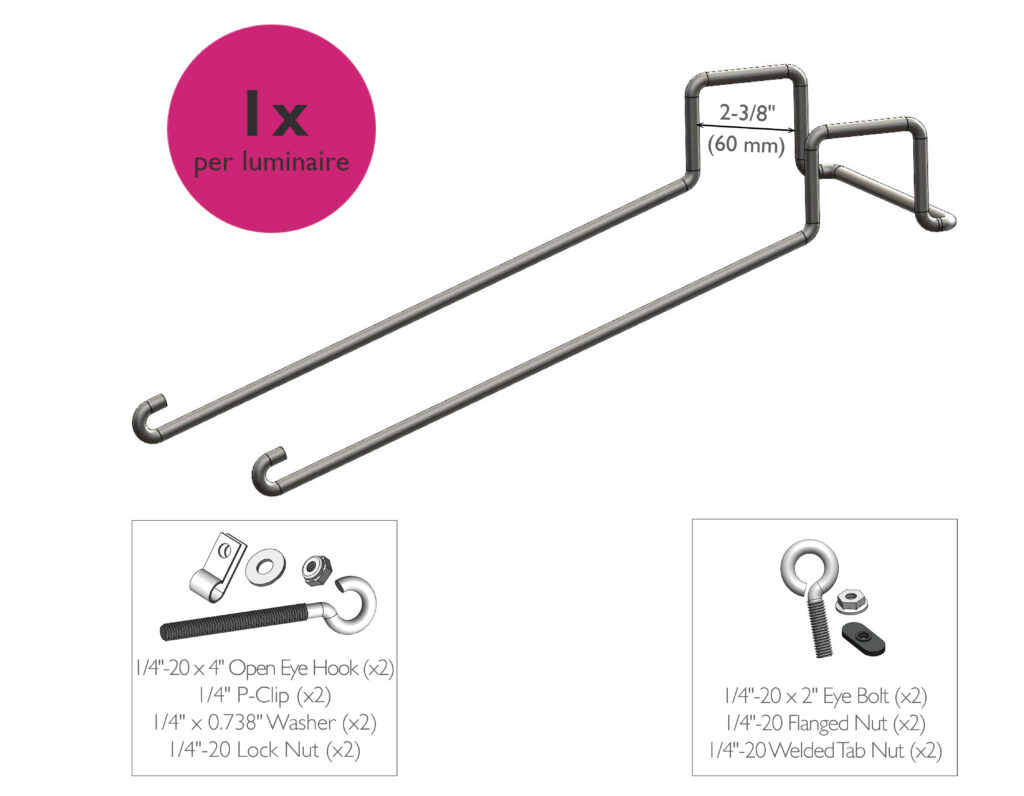 TriPlane Linear SQ mounting option, offset crop wire